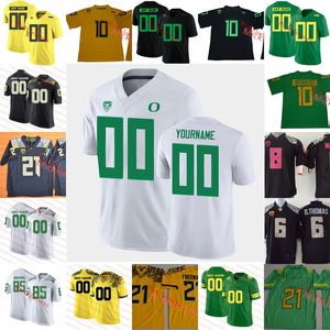 NCAA Custom Oregon Утки футбол Джерси 6 Робби Эшфорд 25 Джонатан Flowe 9 Jaden Navarrette 66 Jonathan Denis 93 Jayson Jones 99 Keanu Williams 33 Jeffrey Bassa