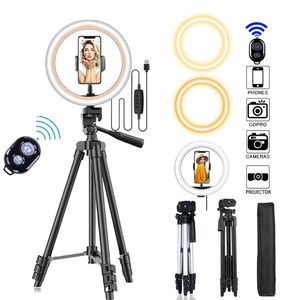 Led Selfie Ring Light 26cm Po Ringlight Phone Bluetooth Remote Lamp Pography Lighting Tripod Holder Youtube Video265k