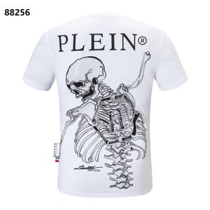 24SS Plein Bear Jersey T-shirt okrągła szyja SS szkielet koszulka Rhinestone czaszka Mężczyźni T-shirty klasyczne wysokiej jakości streetwearu streetwear