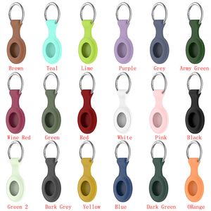 Party Favor Soft TPU Silicone Protective Case for Airtag Anti-Lost Device Finder Keychain Tracker Protect Cover with Buckle Scratch Resistant
