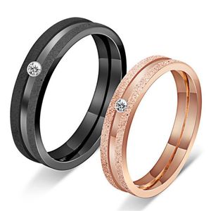 Wedding Rings Amvie He And Her Couple Inlaid With Zircon Male Stainless Steel Ladies Double Engagement GiftWedding