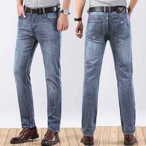 Herren dünne Jeans Herren lose geradlinige mittlere Taille jugendliche Freizeithosen