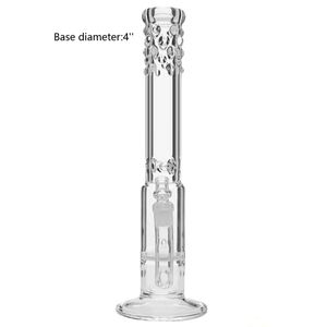 Hookahs Honeycomb Bongs with Grace " Suzy" Ice-catches Water Pipe 17.5" Clear Glass WaterBongs for Smoking