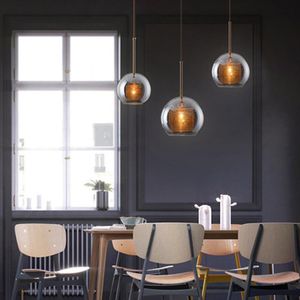 Pendant Lamps Modern Smoke Grey Glass Lights Bedroom Bedside Restaurant Living Dining Table Hanging Design El Room FixturesPendant