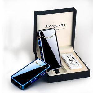 Sublimation New Ignition Arc Electronic USB Electric Flame Lighter Metal Gift AI Charge Protection Cigar Lighters Wholesale