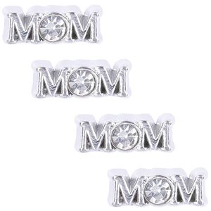 20PC/lot silver rhinestone mom Floating Locket Charm Fit For Glass Magnetic Memory Living Locket Pendant Jewelrys Making