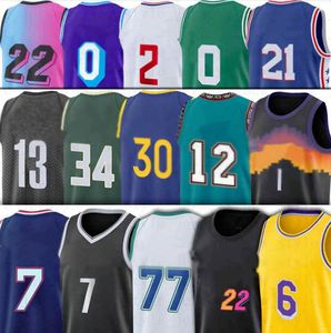 Durant Butler Stitched basketball Jerseys Embiid Doncic Devin Ja Booker Morant Wade