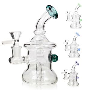 6 inches MINI cute bongs smoke water pipe hookah oil rigs recyler glass bong dab rig tobacco smoking water pipes 14.4mm Joint Size