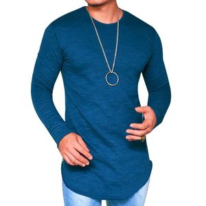 Men's T-Shirts Men Autumn Solid Color O Neck Long Sleeve Cotton Thin Casual Bottoming Top T-shirt Tops Oversized T-shirtMen's