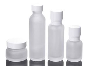 Förpackningsflaskor Frosted Glass Jar Lotion Cream Flaskor Runt kosmetiska burkar Hand Face Pump Bottle With Tood Cain SN4022 Drop Leverans 2021 Packin