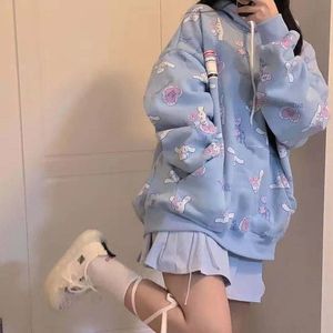 Bluzy bluzy bluzy z kapturem damskich Anime Grafika Kawaii Kawaii Casual Hoodie Women HARAJUKU Fairycore Śliczna koszula Y2K Aesthetic Alt Ubrania Koreańska moda 230206