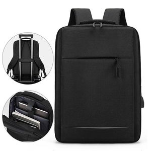 Backpack Business Travel Corean Style 14 -дюймовый ноутбук с USB -зарядным портом для мужчин водонепроницаемой колледж School Backbackpack