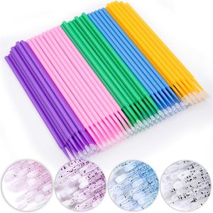 500pcs/lot Micro Brushes Make Up Eyelash Extension Disposable Eye Lash Glue Cleaning Free Applicator Sticks Makeup Tools W220420