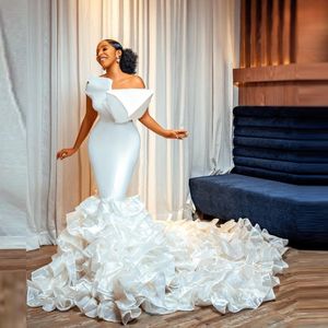 Organza 2022 Suknie ślubne syreny z wielkimi suknie ślubnymi Skirs Małże Niestandardowe bez rękawów bez ramiączek vestido de novia