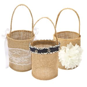 Hochzeits-Spitzen-Jute-Sackleinen-Süßigkeitstüten im Vintage-Stil, rustikale Hochzeitsgeschenke, Tischdekoration, Geburtstagsparty, Gastgeschenke, Babyparty-Zubehör