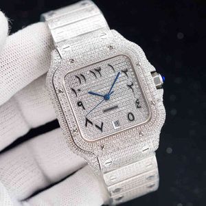 Diamond Mens Otomatik Mekanik Safir İzle 40mm Busins ​​Holins Stainls Çelik Kemer Montre De Luxe GiftsGax3