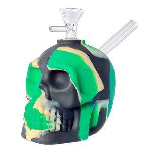 Caveshs cranio bong di silicone con tubi dell'acqua articolare da 14 mm Rig con bangers al quarzo/ciotola