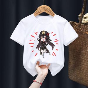 T-shirty Summer Funny Boy Kid Kid Children Anime Prezent Prezent małego dziecka harajuku swobodne ubrania upuszcze