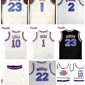 Nikivip Ship From US Tune Squad Space Jam Basketball Jersey Youth Adult Michael 23 MJ 22 Duck 1 Bugs Bunny 10 Lola Ladies Set Movie Stitched Jerseys