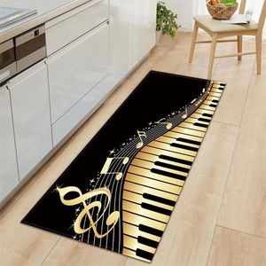 3D Piano Letter Print Doormat Hallway Kitchen Mats Modern Living Room Balcony Bathroom Nordic Carpet Bath Mat Non Slip Area Rugs 220511