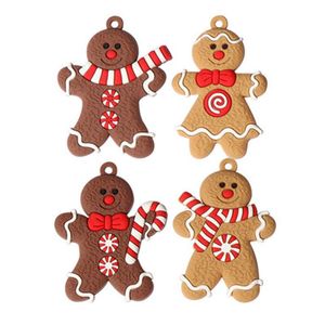 Decorações de Natal Gingerbread Man Ornaments for Tree Alto Gingerman Holding Charms Ornament Holiday Decorchristmas