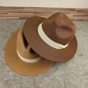 Plus uomo paglia da spiaggia sopra il sole berretto panama da donna grande secchiello cappello fedora di grandi dimensioni 5.558 cm 5.960 cm 6.163 cm 220813