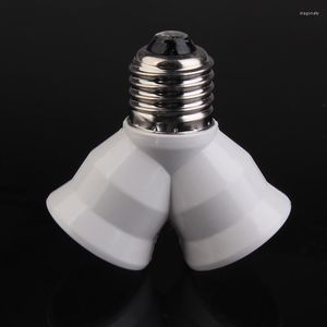 Lamphållare baserar bas glödlampans uttag 1 till 2 splitteradapterkonverterare för e27 2x convertinglamp