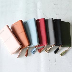 Wallets Female Wallet PU Leather Long Purse Black/Pink/Blue/Green/Dark Gray Designer Women 2022 Quality PurseWallets WalletsWallets
