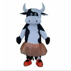 2022 Stage Performance Milk Cow Girl Mascot Costume Halloween Christmas Fancy Party Cartoon Character Outfit Suit Adult Women Men Dress Carnival Unisex Adults