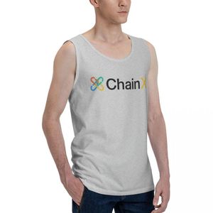 Canotte da uomo ChainX Crypto Top Shirt Hodl Gilet da uomo Set Divertente novità senza maniche Indumento da uomo