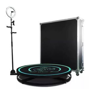 360フォトブース価格カメラウェディングイベントラップトップ100cm 40インチフライトケース68cm 80cm 100 cm 115 cmスピンフォトブースマシンC0628x1