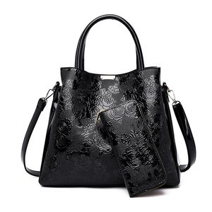 Fashion Luxury Womens Shoulder Cross Body Väskor PU Läderväskor handväska