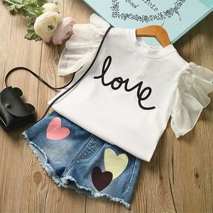 Roupas de verão garotas roupas roupas de roupa shorts 2pcs roupas de crianças roupas infantil garotas terno para meninas para meninas conjuntos de roupas