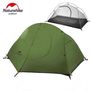 NatureHike Cycling Single Tents Waterproof 1 2 Person Ryggsäck Trekking Mountain Pu4000 Camping Tent Ultralight H220419