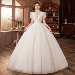 Outros vestidos de noiva Robe Mariage Vintage Dress High Neck Lantern Sleeve Sleeve Sleep