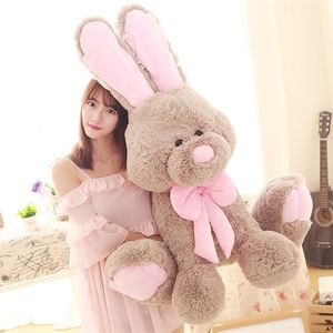 1pc 50/70/80/90cm Cute American Rabbit Plush Toy Doll Large Bunny Toys Rabbit Quality Peluche Children Kid's Gift LJ201126