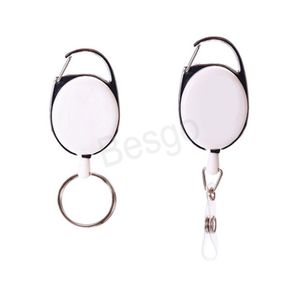 Metal Key Ring Flexible Keyring With Wire Rope Anti Theft Pull Keychain Outdoor Anti-lost Mountaineering Buckle Key Chain Sundries BH6354 WLY