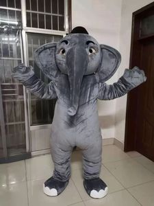 パーティー漫画のキャラクターマスコットの衣装のための灰色の象マスコット衣装