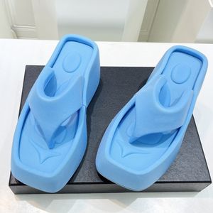 2022 spring and summer latest popular series water table clip on sandals slippers sponge cake thick bottom swimming pool beach leisure luxury designer flip flops