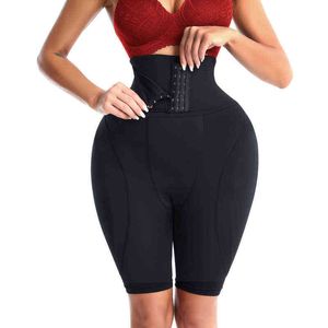 Velssut Butt Lifter Shapewear per le donne Hip Enchener Shorts Wasit Trainer Vita alta Mutandine Booty Lifter Butt Pads Biancheria intima Y220411