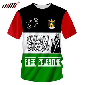 UJWIパレスチナフラッグメンTシャツ