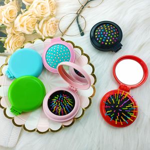 JounhTyiy Cute Girl Pocket Small Haircombs Magic Massage Detangling Travel Hair Brush Smooth Hair Drying Comb Bulk Free Shopping 220728