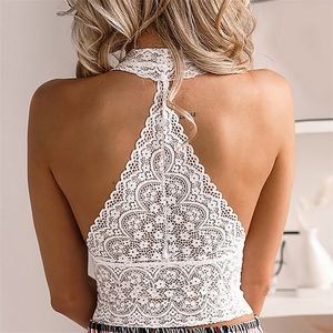 Mulheres Summer Hollow Out Bralette Solid Lace Flor Sexy Beautiful Backwearvest Female Lingerie Corset Top Sparset Top 220607