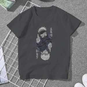 Erkek Tişörtler Satoru Jujutsu Kadın Tshirts Kaisen Anime Grunge Vintage Erkek Giyim artı Boyut Pamuk Grafik Giysileri