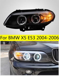 Auto LED Koplampen Voor BMW X5 LED Koplamp 2004-2006 Koplampen E53 Grootlicht Angel Eye Richtingaanwijzer dagrijverlichting
