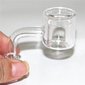 Raucherquarz Knaller 10mm 14 mm 18 mm Doppelrohr Quarz Thermalknallernagel für Glasbongs DAB Rig -Wasserrohr