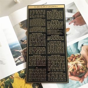 Big Size Arabic Wedding 10pcs Black Acrylic with Foil Gold Silver Words Elegant Greeting Custom Card Wholesale 220707