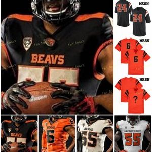 NIK1 NCAA College Jerseys Oregon State Beavers 21 Artavis Pierce 22 Jermar Jefferson 81 Noah Togiai 87 Bryce Bramscher Custom Football zszyty