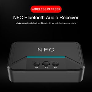 BT200 NFC Drahtloser Stereo-Bluetooth-Sender Audioempfänger Tragbarer Bluetooth-Adapter NFC-fähiger 3,5-mm-/Cinch-Ausgang Musik-Sound-Auto