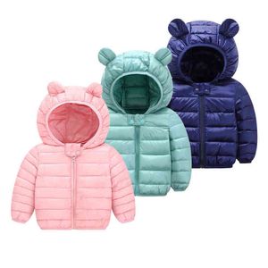 Hiver Bébé Filles Manteau Enfants Garçons Lumière Vers Le Bas Vestes Avec Oreille À Capuche Printemps Fille Vêtements Bébé Vêtements Pour Enfants Pour Garçons Manteau J220718